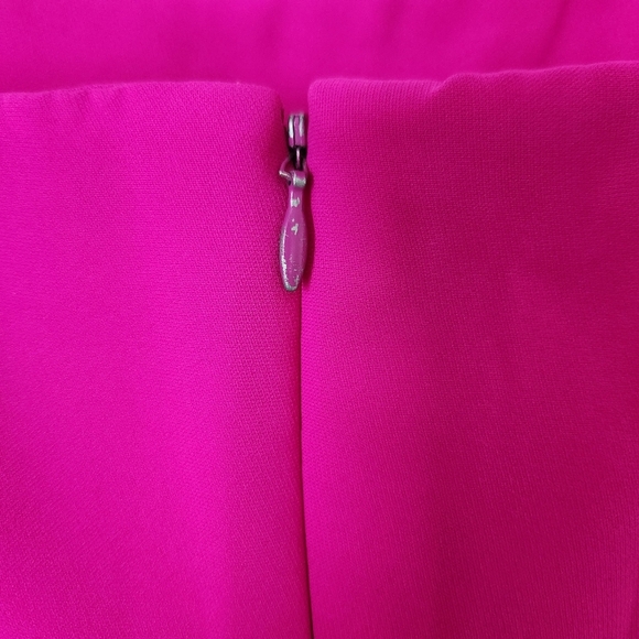 Amanda Uprichard | Mandy Strapless Side Slit Midi Dress in Hot Pink - Size S - Picture 9 of 11